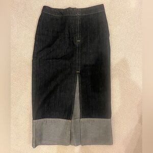 ZARA 2 done denim maxi skirt
